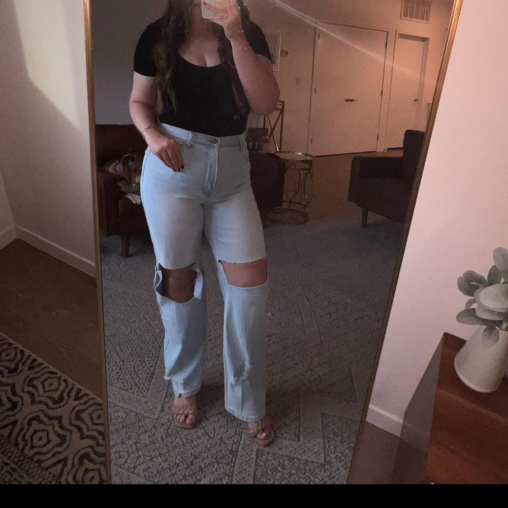 High waisted baggy jeans size 30